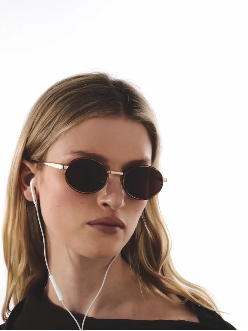Massimo Dutti Contrast Round Sunglasses NWT